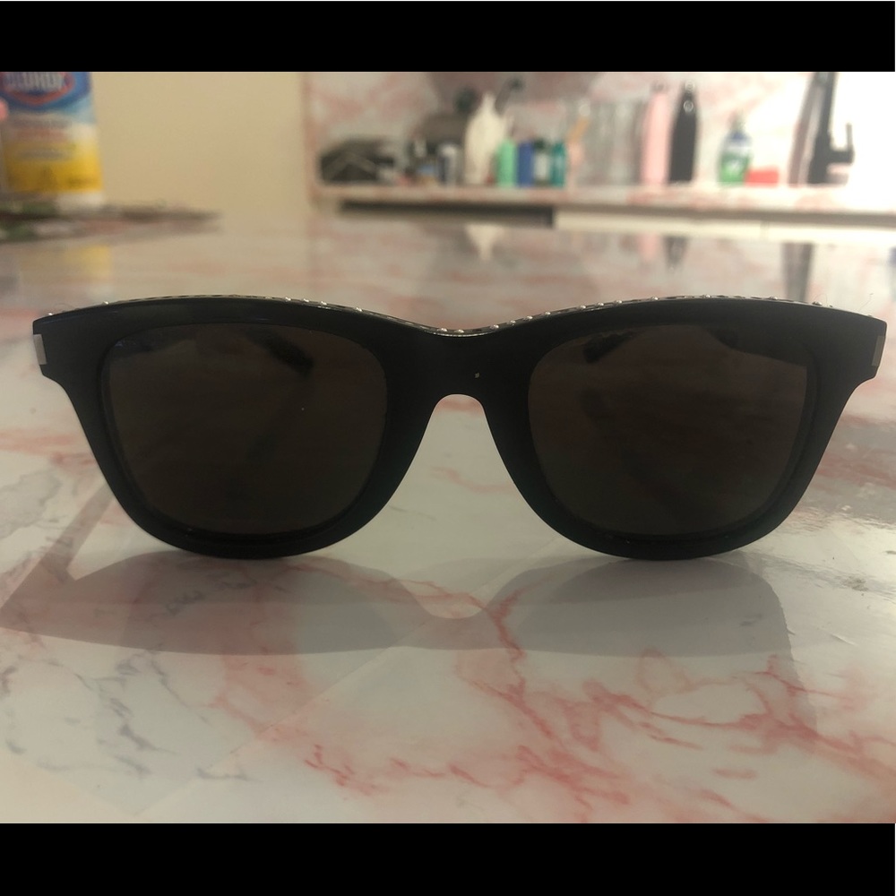 Saint Laurent Studded Sunglasses (Black)